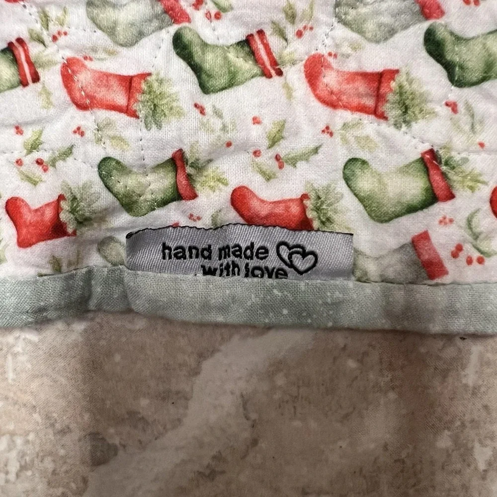 VTG Handmade Christmas Nativity Quilt Wall Hanging Throw, Reversible Holiday